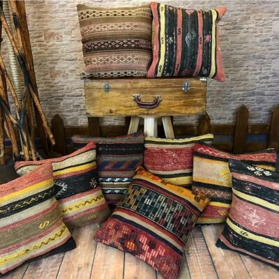 Juego de 6: Funda de cojín de lana Tyche Kilim | 40x40cm