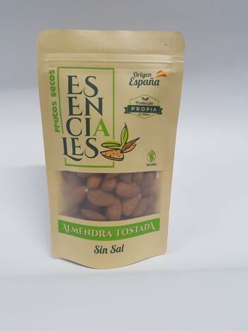 Amandes grillées sans sel LES ESSENTIELS. paquet de 120gr 1