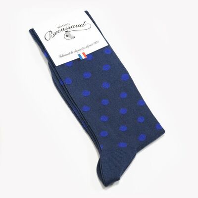 Slate/Blue Polka Dots