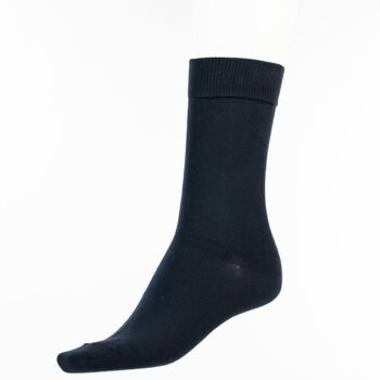 Chaussettes unies marine 1