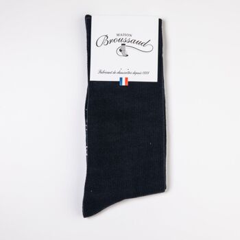 Chaussettes unies marine 2