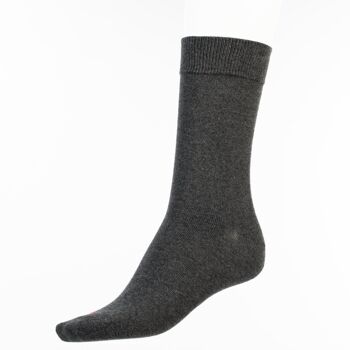 Chaussettes unies anthracite 1