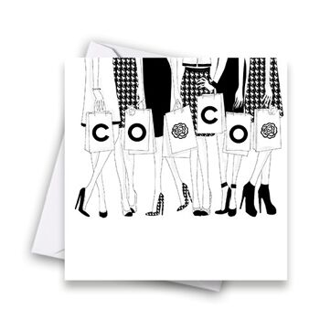 Accro du shopping - Coco Carte de vœux 1