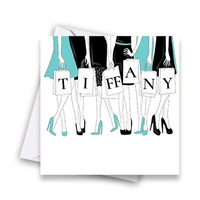 Shopaholics- Tiffany Greeting Card