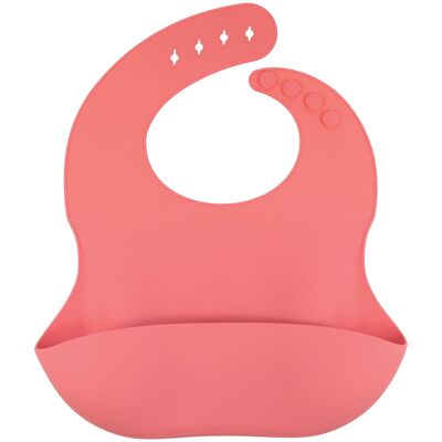 Silicone bib 'Flamingo' - light pink