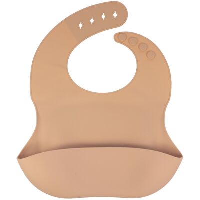 Silicone bib 'Alpaca' - beige