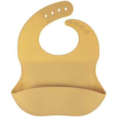 Silicone bib 'Lion' - yellow