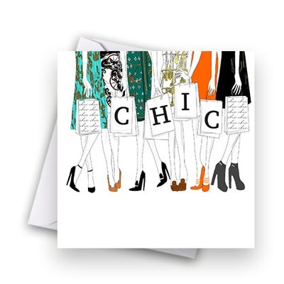 Shopaholics- Chic Greeting Card