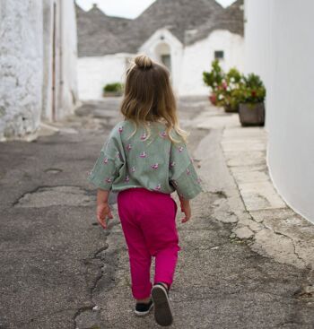 Pantalon de jogging été rose vif 3