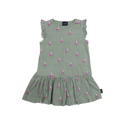 Robe d'été imprimé flamant rose