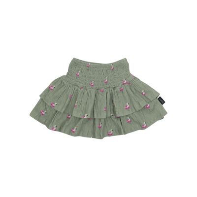 Summer skirt print flamingo