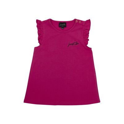 t-shirt ruffle bright pink