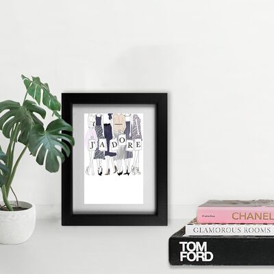 Shopaholics- J'adore Framed Print