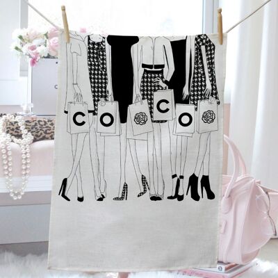 Shopaholics- Coco Tea Towel