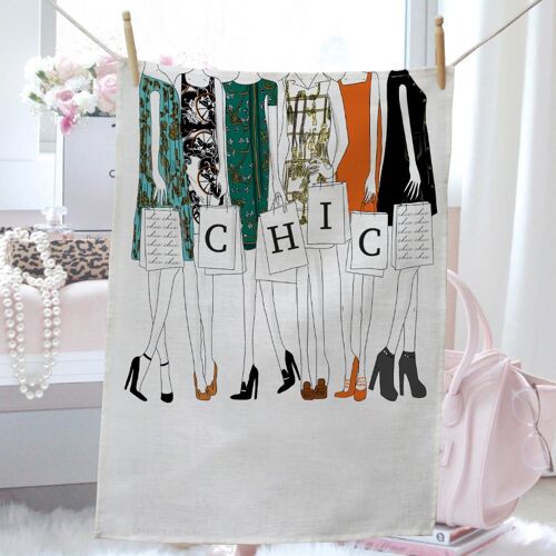 Shopaholics- Chic Tea Towel