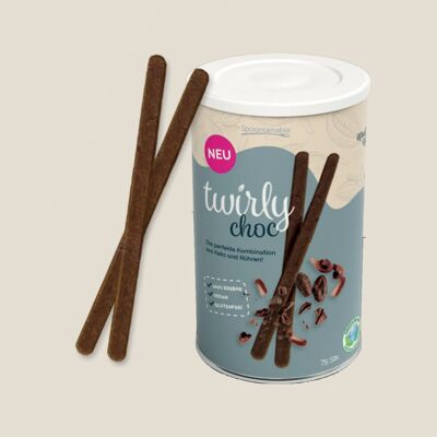 Twirly choc - edible stirrers in a can