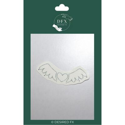 Wing heart angel temporary tattoo