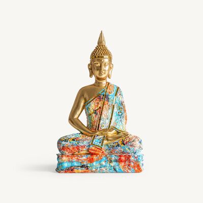 BUDDHA COLORFUL FIGURINE - 31x18x46cm