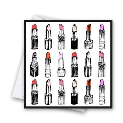 Lipsticks- Lipsticks Greeting Card