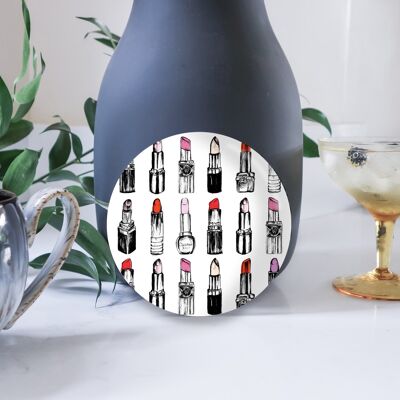 Lipsticks- Lipsticks Fine Bone China Coaster