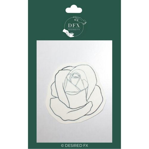 Rose outline temporary tattoo