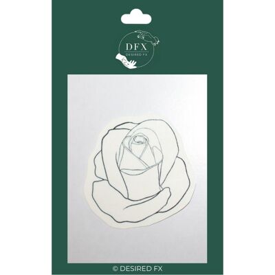 Rose outline temporary tattoo