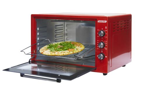 Elektrische oven rood 2000w 60l