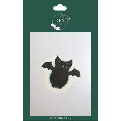 Fluffy cute bat temporary tattoo