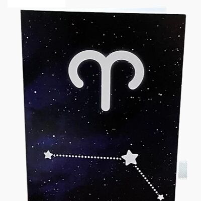 Tarjeta De Cumpleaños Del Zodiaco Aries Astrología - El hechizo Púrpura