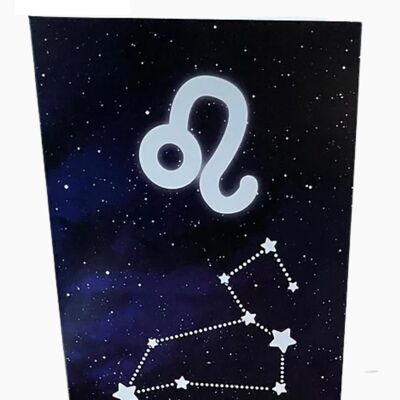 Tarjeta de cumpleaños Zodiaco Leo Astrología - El Hechizo Púrpura