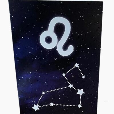 Tarjeta de cumpleaños Zodiaco Leo Astrología - El Hechizo Púrpura