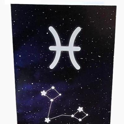 Birthday Card Zodiac Pisces Astrology - the Purple Spell