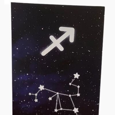 Geburtstagskarte Sternzeichen Schütze Astrologie - The Purple Spell