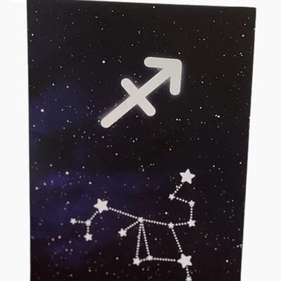 Tarjeta de Cumpleaños Zodiaco Sagitario Astrología -El Hechizo Púrpura