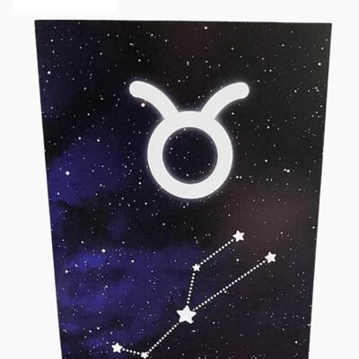 Tarjeta de cumpleaños Zodiaco Tauro Astrología - El Hechizo Púrpura