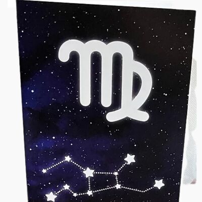 Carta di compleanno Zodiaco Vergine Astrologia - L'incantesimo viola