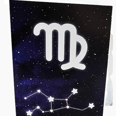 Tarjeta de cumpleaños Zodiaco Virgo Astrología - El Hechizo Púrpura