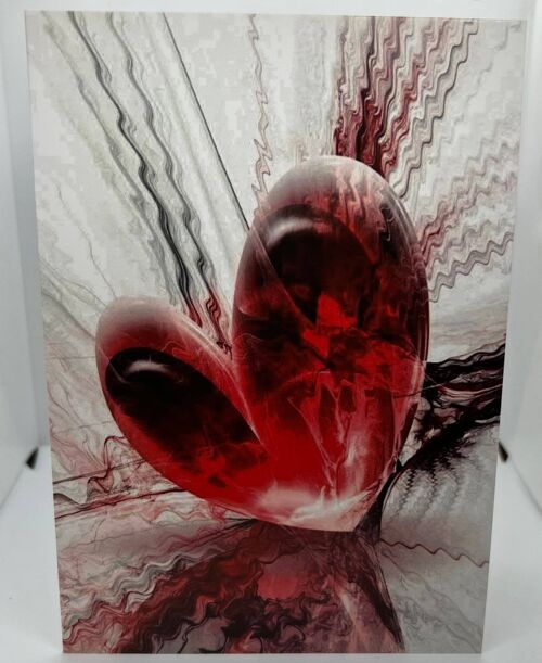 Valentine, Anniversary Card- Fragile Love Heart, Gothic Love