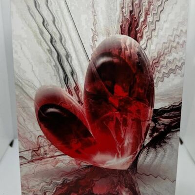 Saint-Valentin, carte d'anniversaire - coeur d'amour fragile, amour gothique
