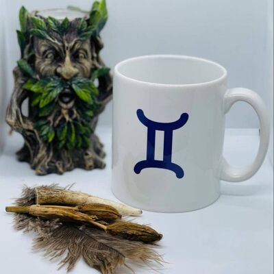 Taza del zodiaco - Taza de la astrología - Símbolo de Géminis