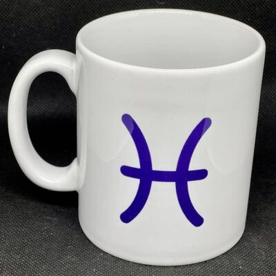 Taza del zodiaco - Taza de la astrología - Símbolo de Piscis