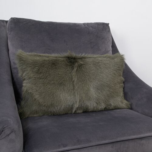 Forest Green Goatskin Cushion