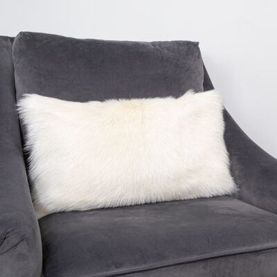 Ivory Goatskin Cushion