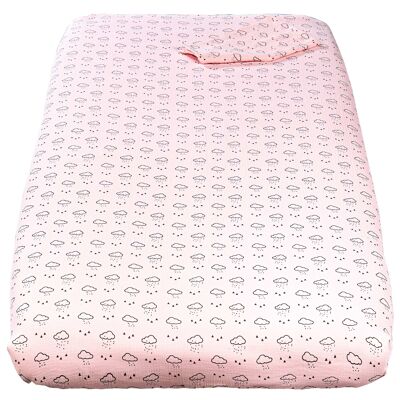 3 pcs. bedding set. - removable cover - PINK