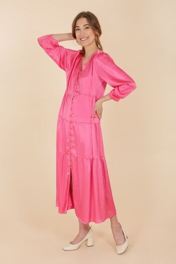 Robe longue soyeuse - CK08163 7