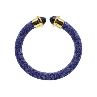 Armband aus königsblauen Galuchat-Steinen