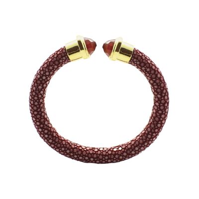 Garnet Galuchat stones bracelet