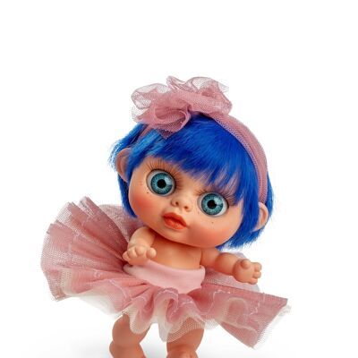 BABY BIGGERS JUPE EN TULLE ROSE AVEC FOURRURE BLEUE REF 24103-22