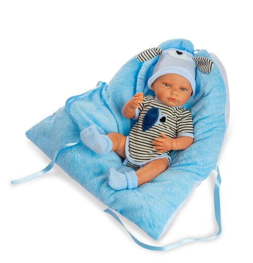 New born niño almohada azul body rayas azul marino ref 8100-22