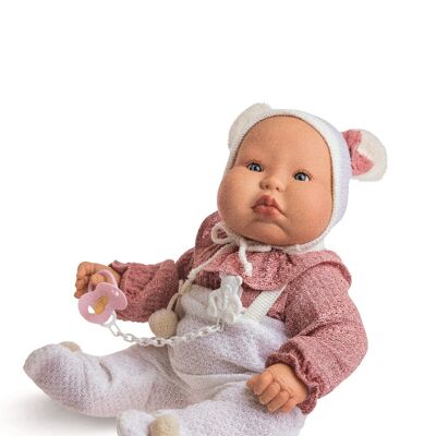 CHUBBY BABY WEIßES WOLL-POLOSHIRT UND BAMBOLA-MAKE-UP-HEMD REF: 20005-22